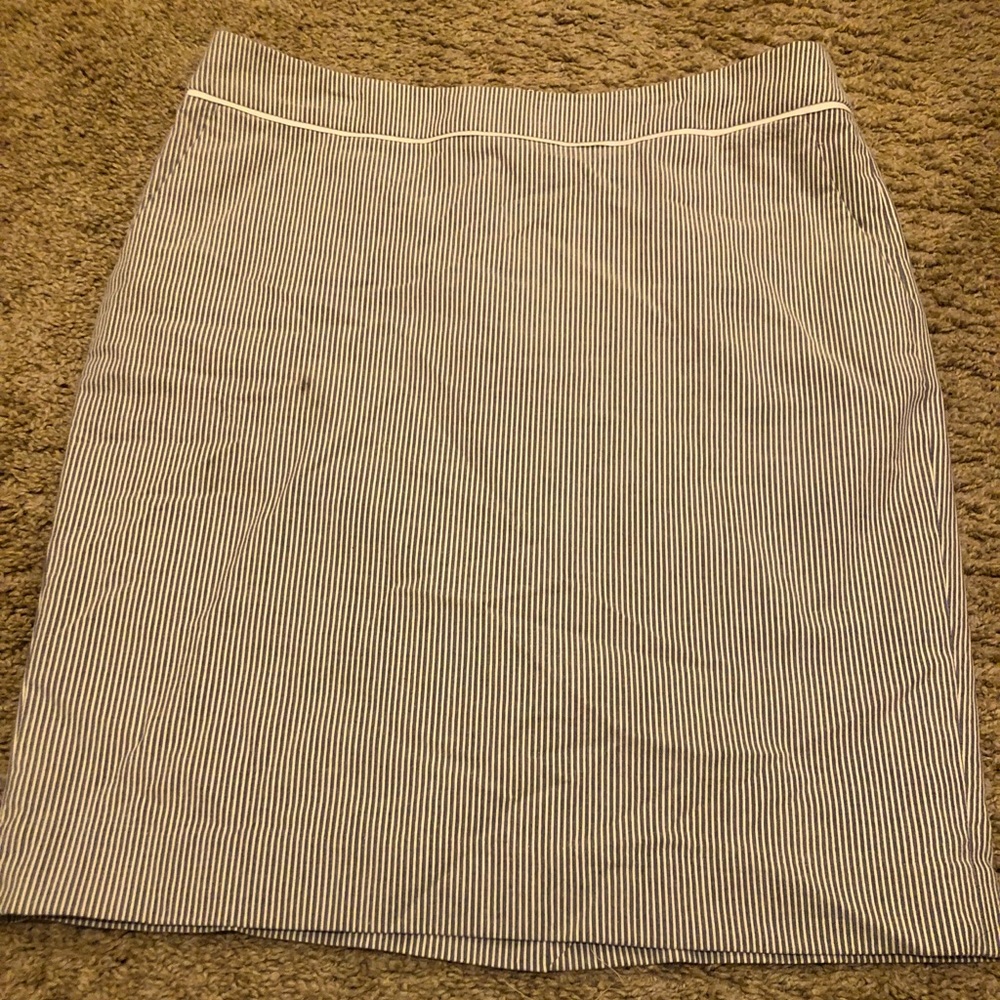 Limited Seersucker Pencil Skirt - 12